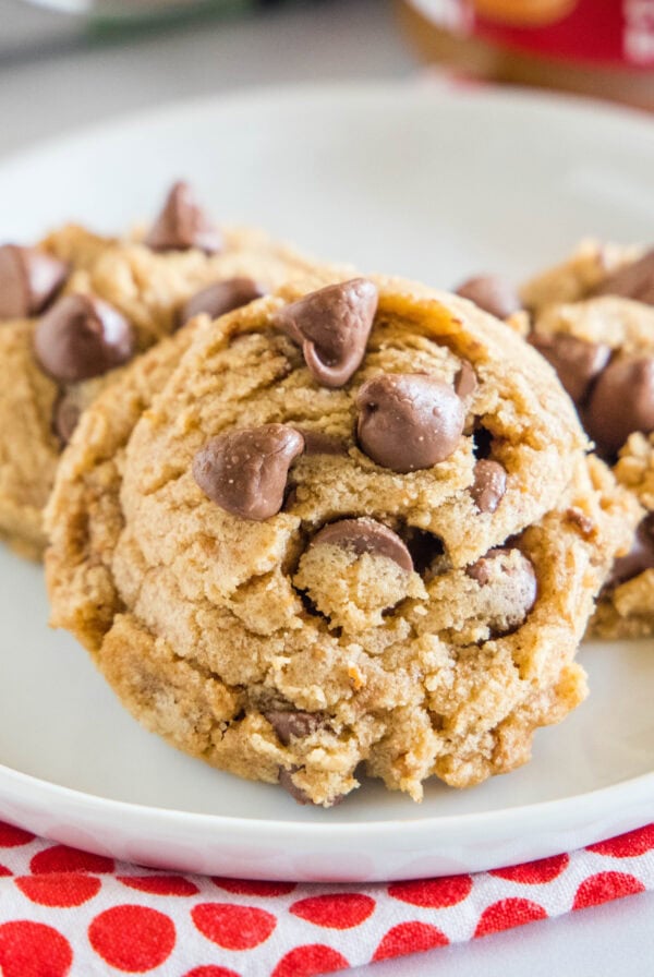 cropped close up biscoff chocolate chip cookies