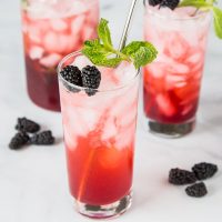 Blackberry Lime Punch - use those fresh blackberries to make a super easy and refreshing punch! Great for parties or just to have in the fridge.