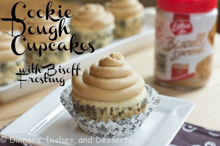 Cookie Dough Cupcakes with Biscoff Frosting Cookie Dough Cupcakes with Biscoff Frosting