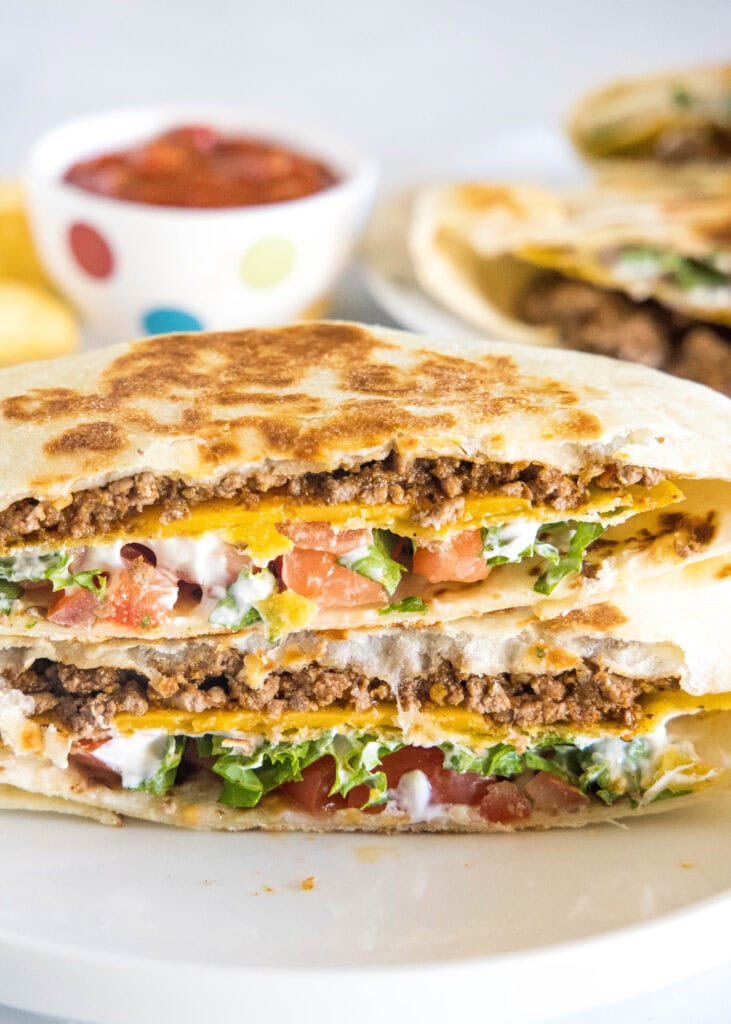 crunchrwrap supreme on a plate