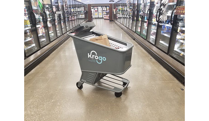 Smart shopping cart at krogo