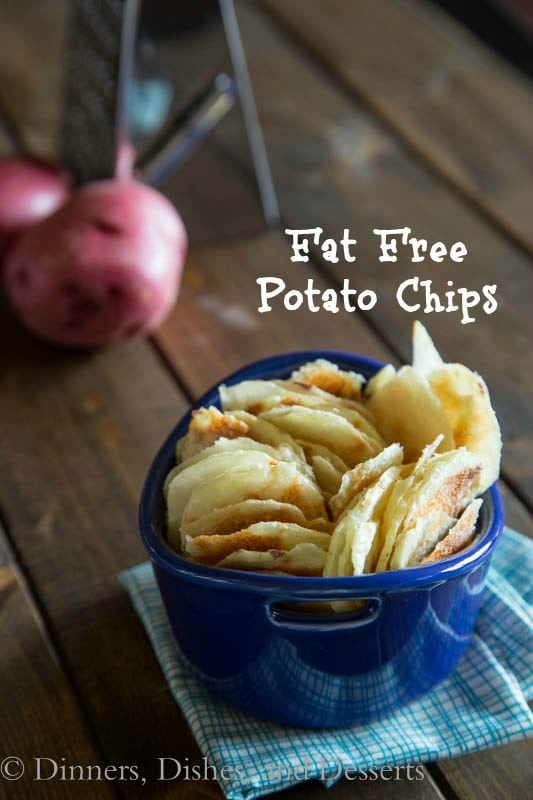 fat free potato chips in a bowl