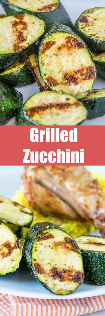Grilled Zucchini - throw zucchini on the grill for a quick and easy side dish.  It is ready in just minutes, is deliciously healthy and perfect with just about any summer meal!