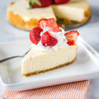 Instant Pot Cheesecake - rich and creamy cheesecake that is made in the Instant Pot! So much easier and faster than a traditional cheesecake with all the same taste and texture.