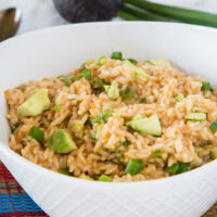 a bowl of mexican rice