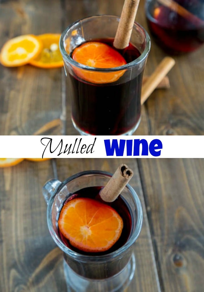 Spiced Mulled Wine - a winter favorite! Warm spices with a hint of orange make for a great holiday drink.