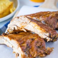 baby back ribs close up