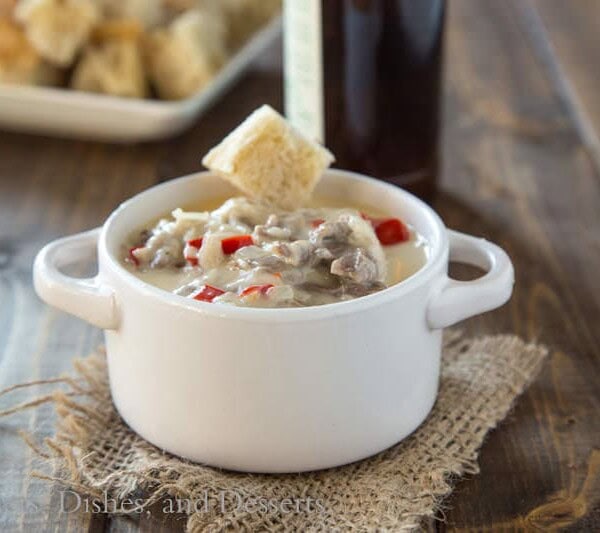 Philly Cheesesteak Dip {Dinners, Dishes, and Desserts}