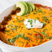 Sour Cream Chicken Enchiladas - Easy to make and absolutely delicious! Rich, creamy and great for any night of the week!