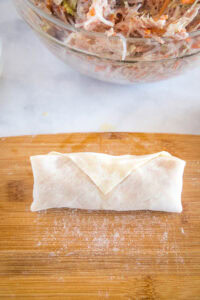 completely folded egg roll