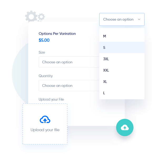 Woocommerce Custom Product Addons - Select Field & File Upload