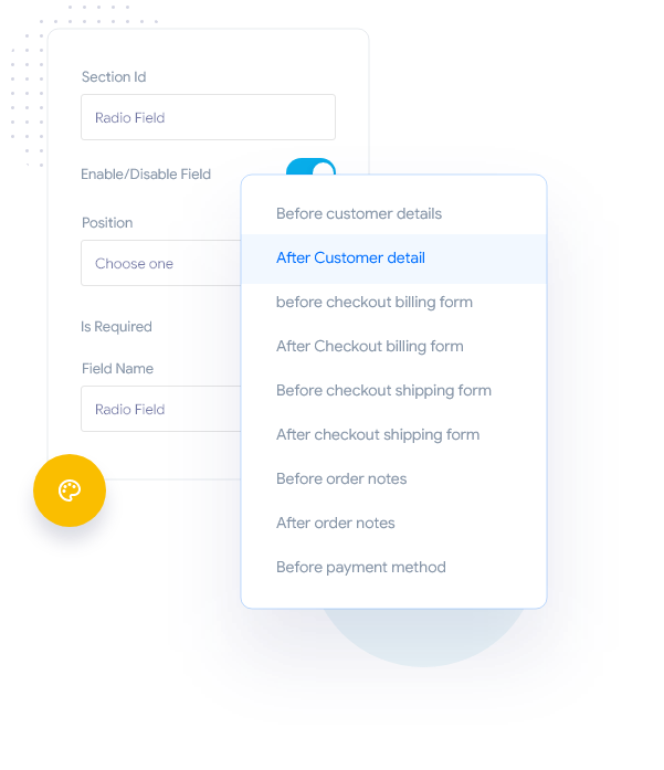 WooCommerce Checkout Field Editor and Manager - Positioning Sections
